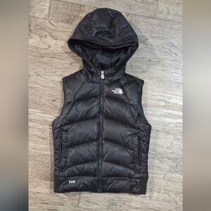 The North Face Quilted Black Hooded Vest